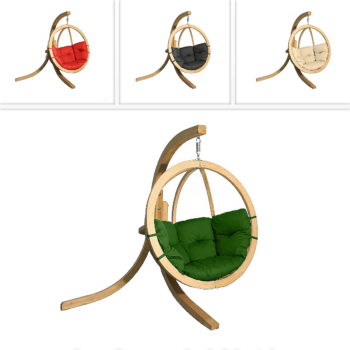 DEOKORK Hojdacie kreslo ZITA s nohami (rôzne farby) terakotta