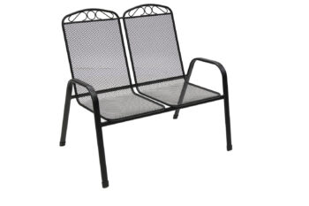 DEOKORK Kovová lavice GREY (čierna)