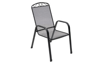 DEOKORK Kovové kreslo GREY (čierna)