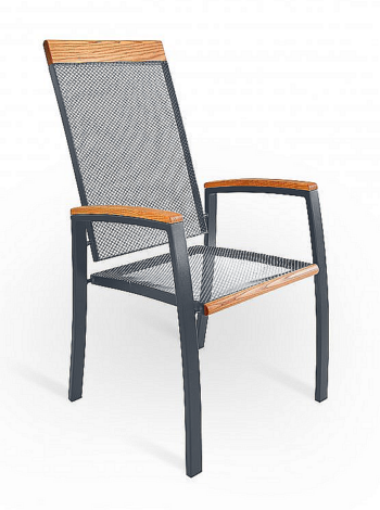 DEOKORK Kovové kreslo MANHATTAN (antracit)