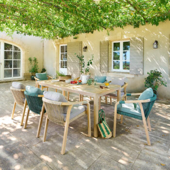 DEOKORK Luxusná jedálenská zostava z akácie BRIGHTON 1+8