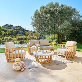 DEOKORK Luxusná zostava z eukalyptu PATTAYA pre 5 osôb