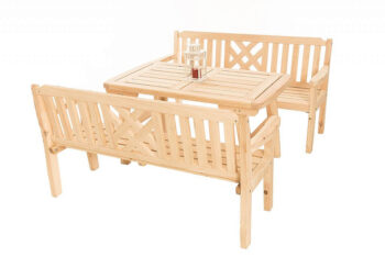 DEOKORK Masívne záhradná zostava z borovice ROMANTIC 1+2 (32 mm) - rôzne dĺžky 150 cm