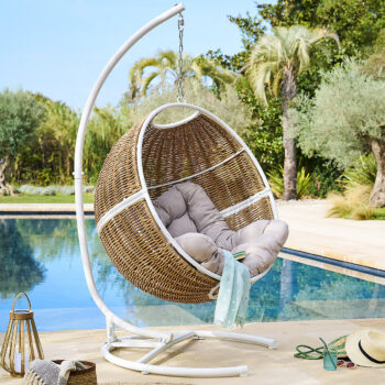 DEOKORK Ratanová závesná hojdačka VENEZIA