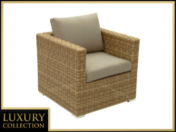 DEOKORK Ratanové kreslo MALIBU (béžovo-hnedá)