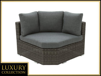 DEOKORK Ratanový rohový diel veľký MALIBU (sivá)