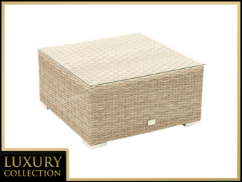 DEOKORK Ratanový stolík/taburet MALIBU (cappuccino)