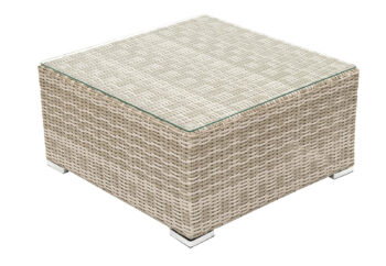 DEOKORK Ratanový stolík/taburet SEVILLA (béžová)