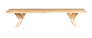 DEOKORK Teaková lavica SPIDER RECYCLE 220 × 40 × 48 cm