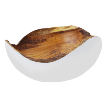 DEOKORK Teaková miska ADAGIO biela