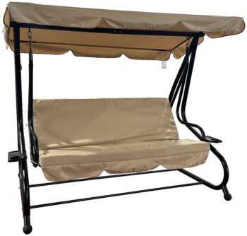 DEOKORK Záhradná kovová hojdačka BAHAMAS (hnedá)