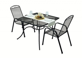 DEOKORK Záhradná kovová zostava GREY 1+2