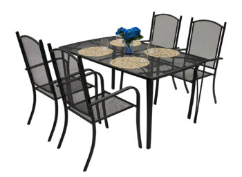 DEOKORK Záhradná kovová zostava NANCY 1+4