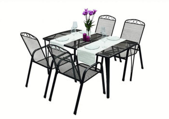 DEOKORK Záhradná kovová zostava RIVER 1+4