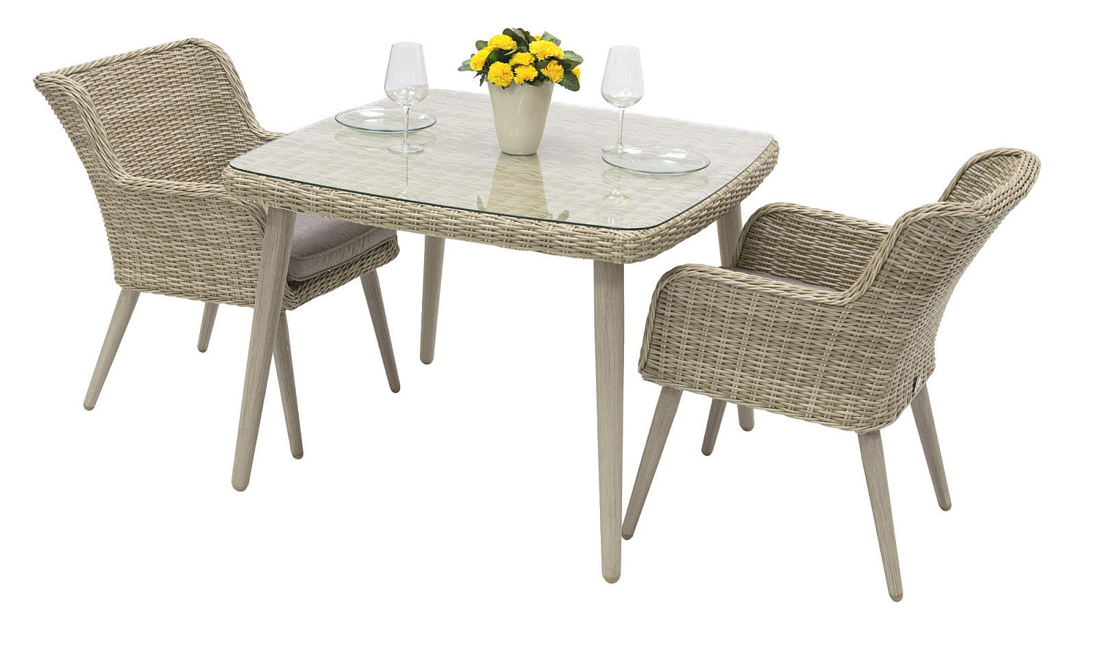 DEOKORK Záhradná ratanová zostava VICTORIA MINI 1+2 (béžová) DEOKORK Záhradná ratanová zostava VICTORIA MINI 1+2 (béžová)