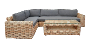 DEOKORK Záhradná rohová zostava SARA so stolíkom