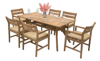 DEOKORK Záhradná teaková zostava WINSTON 1+6