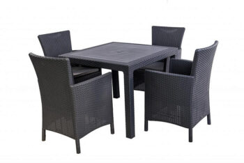 DEOKORK Záhradná zostava z umelého ratanu HAVANA MINI 1+4 (antracit)