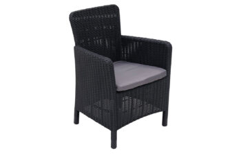DEOKORK Záhradné kreslo z umelého ratanu DANTE DINNING (antracit)