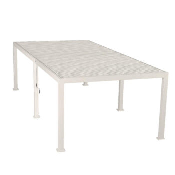 DEOKORK Záhradný hliníkový altánok MEGAN 6x3 m (ivory)