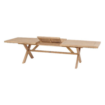 DEOKORK Záhradný jedálenský rozkladací stôl z akácie OHIO 232/308x100 cm