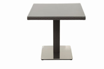 DEOKORK Záhradný ratanový stôl GINA 80x80 cm (hnedá)