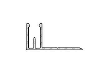 Dokončovacie hliníkový profil 9562, 19x40x3000 mm, TWINSON O-WALL Čierny profil