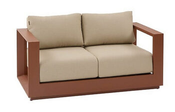 Hliníková 2-miestna lavica MADRID (mahagón)