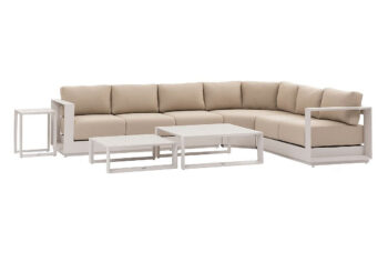 Hliníková zostava pre 6 osôb MADRID (cappuccino)