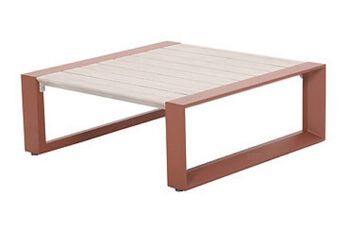 Hliníkový stolík 79x79 cm MADRID (mahagón)