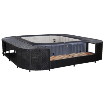 Intex SET NÁBYTKU hranatý (čierny umelý polyratan)   mobilná vírivka Otium (930L)