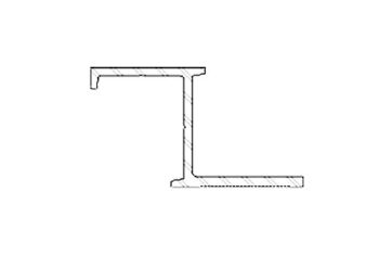 Kotviace hliníkový profil 9598 k P9596, 3000 mm, TWINSON O-WALL