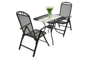 Kovová zostava OTTAWA 1+2 (80x80 cm)