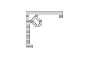 Krycí profil šedá bridlica 9571 510 určený pre 9564, 50x50x3000 mm, TWINSON O-WALL