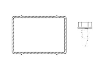 Spojka 9510, pre Al. podkladový profil P9522, TWINSON Spojky na 3 bm Skrutky 50 ks