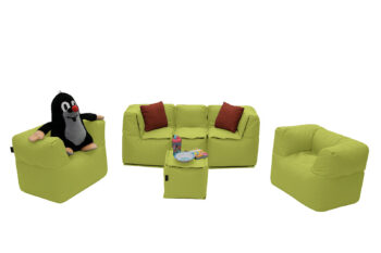 Textilná detská modulová zostava MODULTEX KIDS pre 5 osôb (svetlo zelená)
