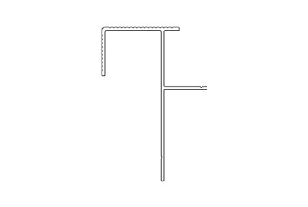 Ukončovací hliníkový profil na schody typ S 9337, 25x40x6000 mm, TWINSON hliníkový profil Ukončovací hliníkový profil na schody typ S 9337, 25x40x6000 mm, TWINSON hliníkový profil