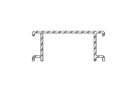 Ventilačná mriežka 9442 k terasovému profilu P 9555, TWINSON hliníková mriežka Ventilačná mriežka 9442 k terasovému profilu P 9555, TWINSON hliníková mriežka