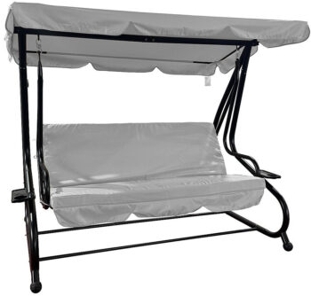 Záhradná kovová hojdačka BAHAMAS (sivá)