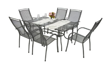 Záhradná kovová zostava PALMA I. 1+6 Stôl obdĺžník 190x105 cm (CT0310)