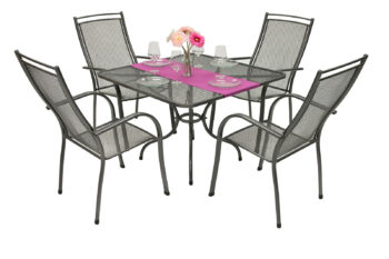 Záhradná kovová zostava PALMA IV. 1+4 Stôl 90 x 90 cm (CT0312)