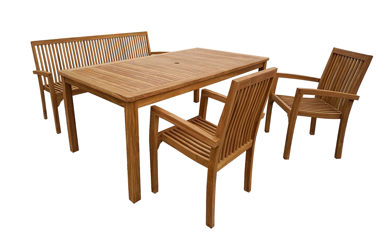 Záhradná teaková zostava RIVIERA 1+2+1 Záhradná teaková zostava RIVIERA 1+2+1