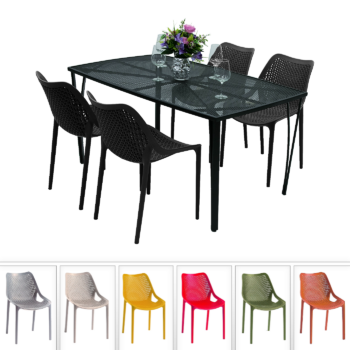 Záhradná zostava DUBLIN/ASTOR 1+4 (rôzne farby) tehlová