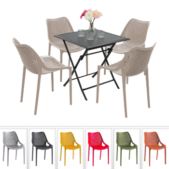 Záhradná zostava DUBLIN/LUXOR 1+4 (rôzne farby) olivová