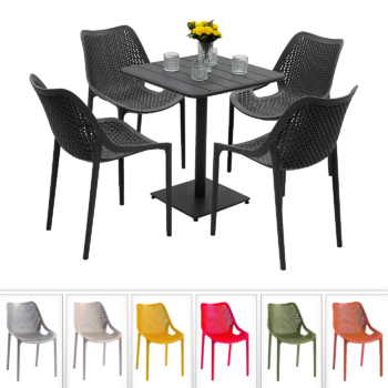 Záhradná zostava DUBLIN/RUBBY 1+4 (rôzne farby) olivová