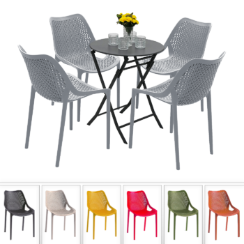 Záhradná zostava DUBLIN/SUNNY 1+4 (rôzne farby) tehlová