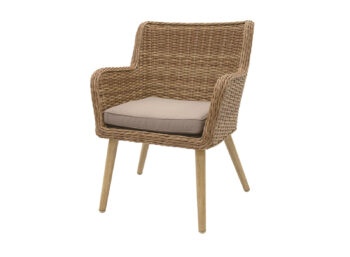 Záhradné ratanové jedálenské kreslo MALIBU (béžovo-hnedá)