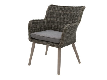 Záhradné ratanové jedálenské kreslo MALIBU (sivá)