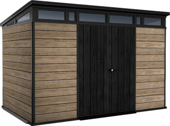 Záhradný domček plocha 342 x 216 cm (svetlo hnedá-antracit)