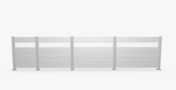 Zástena na ochranu súkromia akryl 135 cm (strieborná metalíza) - rôzne dĺžky dĺžka 100 cm